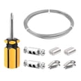 thumbnail image 3 of DYNWAVECA Stainless Steel Wire Rope Versatile Bell Rope Clothesline Picture Hanging Cable Kits Sturdy for Home Farm Garden Porch Patio , 6m, 3 of 10
