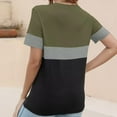 thumbnail image 2 of ameIAEA Summer Short Sleeve Tops for Women Round Neck Color Block Casual Loose Tee Shirts, 2 of 6