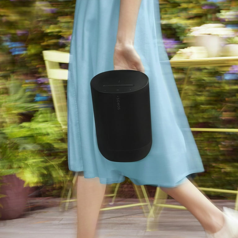 Bluetooth, Smart Portable Sonos with Move Wi-Fi Life, and (Black) Speaker 24-Hour 2 Battery