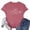 Z15-Pink, variant on Women’s Cute Bunny with Glasses Print T-Shirt, Short Sleeve Crew Neck Casual Tee, Rabbit Graphic Top for Everyday & Spring Wear