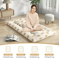 thumbnail image 4 of Costway Twin Futon Mattress Japanese Floor Pad Washable Cover Carry Bag Brown Bear, 4 of 9