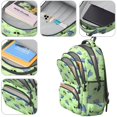 thumbnail image 4 of Alien UFO Pale Green Pattern Cute School Backpack Bag with Padded Back and Adjustable Shoulder Straps 16.9 X 12.6 X 5.9 Inches, 4 of 5