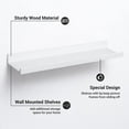 thumbnail image 5 of 24 inch Picture Ledge Shelf, Floating Shelves Wall Mounted Set of 3, Photo Shelf Modern Wall Shelves for Decor,White, 5 of 6