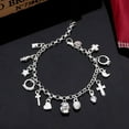 thumbnail image 4 of 925 Sterling Silver Fashion 13pcs Pendant Chain Charm Bracelet for Women for Teen Girls Lady Gift Women Fine Jewelry, 4 of 6