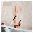 thumbnail image 2 of Basin Faucets Rose Gold Brass Faucet Square Bathroom Sink Faucet Single Handle Deck Mounted Toilet Hot And Cold Mixer Water Tap ,Effortless Installation, 2 of 7