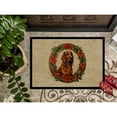 thumbnail image 2 of Caroline's Treasures DAC2376JMAT Irish Setter Christmas Flowers Doormat Front Door Mat Indoor Outdoor Rugs for Entryway, Non Slip Washable Low Pile, 24H X 36W, 2 of 6