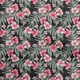 thumbnail image 1 of oneOone Cotton Poplin Black Fabric Tropical Floral Dress Material Fabric Print Fabric By The Yard 56 Inch Wide, 1 of 4