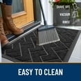 thumbnail image 6 of Buganda Door Mat Outside, Waterproof Low Profile Welcome Mat, Heavy Duty Rubber Doormats for Outside Entry 29.5x17, Black, 6 of 8