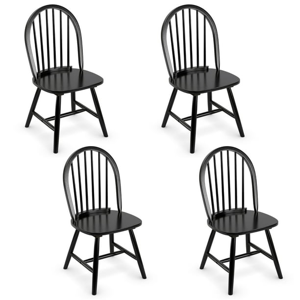 TON Windsor chair ④ Costway Set of 4 Indoor Dining Windsor Chairs, Vintage Wood