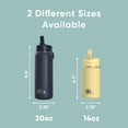 thumbnail image 5 of Hydrapeak Mini 14oz Water Bottle with Straw Lid, Stainless Steel Double Wall Insulated Water Bottle | Leak-Proof and Spill-Proof Water Bottle, 24 Hours Cold (Aqua), 5 of 9