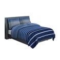 thumbnail image 4 of Inspired Surroundings 3-Piece Full/Queen Comforter Set, Blue Harper Stripe, 4 of 8