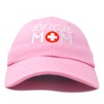 thumbnail image 4 of DALIX Rescue Mom Womens Baseball Cap Dad Hat in Light Pink, 4 of 7