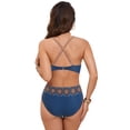 thumbnail image 5 of Women's High Waisted Bikini Sets for Women Tummy Control Swimsuits Neon Two Piece V Neck Drawstring Bathing Suits Gibobby(M,Navy), 5 of 9