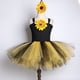 thumbnail image 5 of Vestido de tul con diseño de girasol para niñas, color negro y amarillo, para fiesta de cumpleaños de niñas pequeñas, disfraz de Halloween para niñas, 5 of 5