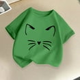 thumbnail image 2 of SGFCWSX Girls Short Sleeve Tops, Teens Cotton Crew Neck Graphic Soft T-Shirt, Casual Summer Tees Green Size 12-14 Years, 2 of 8