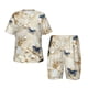 thumbnail image 1 of Balery Elegant Butterflies And Pearls Conjunto de Pijama Infantil de Manga Corta con Estampado – Ropa de Dormir de Algodón Suave-X-Large, 1 of 6
