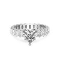 thumbnail image 3 of 4 Carat IGI Certified Heart Shape Lab Grown Diamond Engagement Ring | 14K White Gold |Celeste Side Oval Diamond Eternity Diamond Ring | FG-VS1-VS2 Quality Friendly Diamonds, 3 of 4