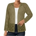 thumbnail image 2 of HongQid Women's Cardigan Lightweight Long Sleeve Open Front Hollow Lace Long Sleeve Tops, 2 of 5