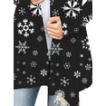 thumbnail image 3 of DYMADE Women Christmas Long Sleeve Medium Long Coat Printing Cardigan, 3 of 4