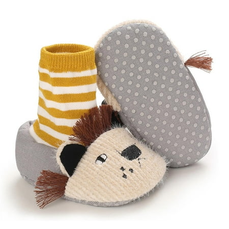 Geire Baby Socks Fall Winter Cartoon Newborn Cute Sock Shoes Warm Comfort Outdoor Prewalker Socks Infant Cotton Socks