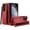 Red, variant on ShellTech for Samsung Galaxy Z Fold 7 Leather Wallet Case with S Pen Holder and Flip RFID Blocking Card Holder Kickstand, Heavy Duty Shockproof Wallet Protector,Full Body Cover,Black