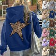 thumbnail image 2 of YUEHUA Womens Leopard Star Graphic Hoodies Oversized Y2k Hooded Sweatshirt Cheetah Hoodie Streetwear Unisex Pullover Tops, 2 of 6