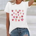 thumbnail image 2 of Trendfront Womens Strawberry Graphic Tops Crewneck Casual Short Sleeve Loose Fit Tee Trendy Fashion T Shirts Relaxed Pullover Daily Clothes, 2 of 5