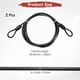 thumbnail image 3 of Cable de Seguridad Uxcell con Asas [2Pcs] - 4.92ft / 59.1 Pulgadas Cable de Seguridad para Candado de Equipaje de Acero Inoxidable para Bicicletas y Equipaje - [Negro], 3 of 6