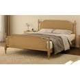 thumbnail image 3 of Euroco Rattan King Size Platform Bed for Living Room for Adults, Walnut, 3 of 9