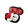 Michellecmm Christmas Newborn Baby Short Booties Unisex Cotton Santa Claus Warm Soft Sole Anti-Slip Prewalker Slippers Black Red Penguin