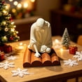 thumbnail image 7 of Diceymbol Halloween Ghost Figurine Sitting on Wood Logs Mini Tabletop Decoration for Shelf Mantel Party Decor 4 Inch, 7 of 7