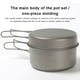 thumbnail image 2 of Utensilios de cocina Eigraketly Olla plegable 1000ML Titanio para Camping Senderismo Picnic, 2 of 6