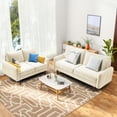 thumbnail image 5 of 56.3'' Velvet Round Arm Loveseat, Couch with Solid Wood Frame, for Guest Room, Teenager's Room, and Small Apartment,33.1'' H x 56.3'' W x 31.1'' D, 5 of 5
