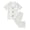 White, variant on Splozh Baby Girls' Clothing 1T-9T Girls' Summer Pajamas Fashionable Cute Print Jacquard Casual Home Wear Set,Pink,18-24 Months