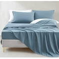 thumbnail image 2 of Chezmoi Collection Extra Soft Bed Sheets Set, Double Brushed Microfiber 14-Inches Deep Pockets, 4-Piece Sheet Set, King, Dusty Blue, 2 of 8