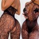 thumbnail image 5 of Lencería Sexy sin entrepierna para mujer, Body de rejilla, ropa interior corporal, entrepierna abierta, disfraz erótico, conjunto sexual porno, 5 of 5