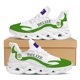 thumbnail image 1 of Zapatillas ligeras con diseño de la bandera de Belice, estampado de árbol de caoba verde exuberante, emblema nacional, plataforma de malla, zapatos planos, 1 of 6