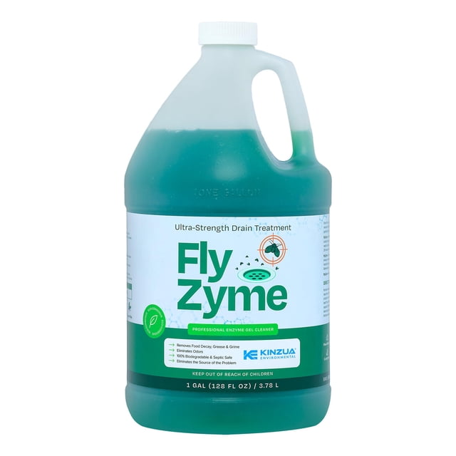 Limpiador de desagües Kinzua Environmental Fly-Zyme de 3,78 litros para moscas de la fruta