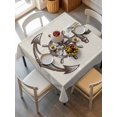 thumbnail image 2 of Nautical Anchor Suqare Tablecloth - 60 x 60 Inch, Vintage Coastal Rudder Farmhouse Beige Waterproof & StainResistant Tablecloth, Washable Oil-proof Table Cover for Dining/Party/Wedding/Camping/Buffet, 2 of 9