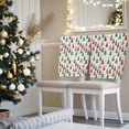 thumbnail image 3 of Christmas Tree Chair Covers Set of 6 Stripe Polka Dots Pine Trees Stars Modern Art Chair Back Covers Stretch Removable Washable Slipcovers Protector for Dining Room Kitchen Party Decor, 3 of 5