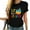 Black, variant on First day of 3rd Grade Teacher Girls Back To Schoo Fashionable Women's Graphic Print Tee - Short Sleeve T-Shirts for Ladies