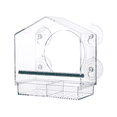 thumbnail image 1 of Window Bird Feeders with Strong Suction Cups, Clear for Outside,Bird House with 2 Compartment Removable Tray, 1 of 8