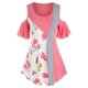 thumbnail image 1 of Tamaño de talla grande Patchwork T Shirt Rosegal Camisetas tallas grandes, 1 of 5
