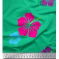 thumbnail image 1 of Soimoi Green Poly Georgette Fabric Floral Decor Fabric Printed Yard 42 Inch Wide, 1 of 3