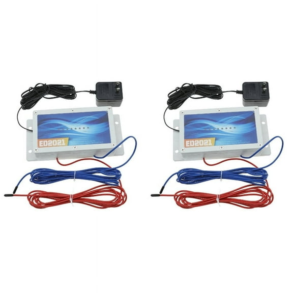 2X Electronic Water Descaler System Reduces Limescale Rust and Minerals No Chemicals Easy Installation US Plug