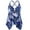Blue Floral, variant on Women's Front Tie Swim Top Cross Back Tankini Top Flowy Swimsuit Tops