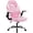 Pink, variant on Atilioo Gaming Chair, Ergonomic Home Office Desk Chair with Lumbar Support, Adjustable Swivel Video Game Chair with Flip-up Armrest, PU Leather, Gray