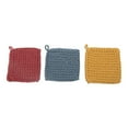 thumbnail image 2 of Square Cotton Crocheted Pot Holder (Set of 3 Colors) White, 2 of 3