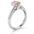 thumbnail image 3 of Gem Stone King 10K White Gold Pink Opal Solitaire Engagement Ring for Women (1.05 Cttw, Oval Cabochon 8X6MM, Gemstone October Birthstone, Available in Size 5, 6, 7, 8, 9), 3 of 4