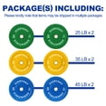 thumbnail image 5 of BalanceFrom Olympic Bumper Plate Weight Plate with Steel Hub, Color Coded, 210 lbs Set, Multiple Packages, 5 of 12